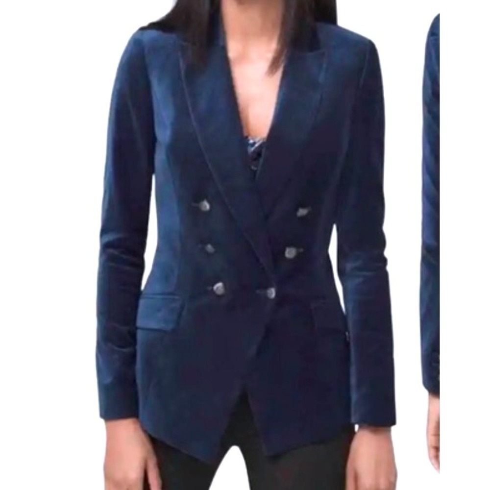 Royalcore Dark Academia‎ Military Style Navy Blue Velvet Blazer Jacket Jacket 14